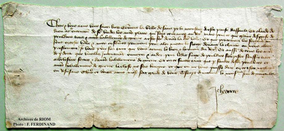 Lettre de Jeanne d’Arc 