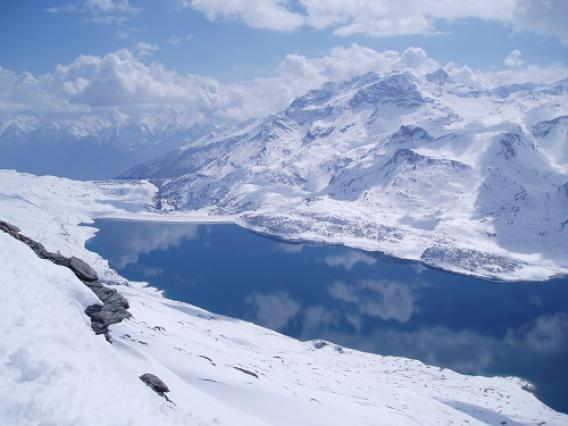 Mont Cenis, lac en hiver