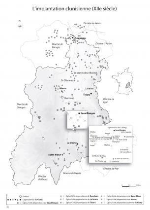 5 - Cluny en Auvergne au 12e siècle © D. Morel d'après A. Maquet, thèse de doctorat, 2006
