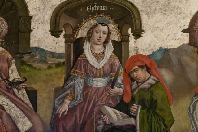 La Rhétorique, fresque des Arts libéraux, cathédrale du Puy-en-Velay 